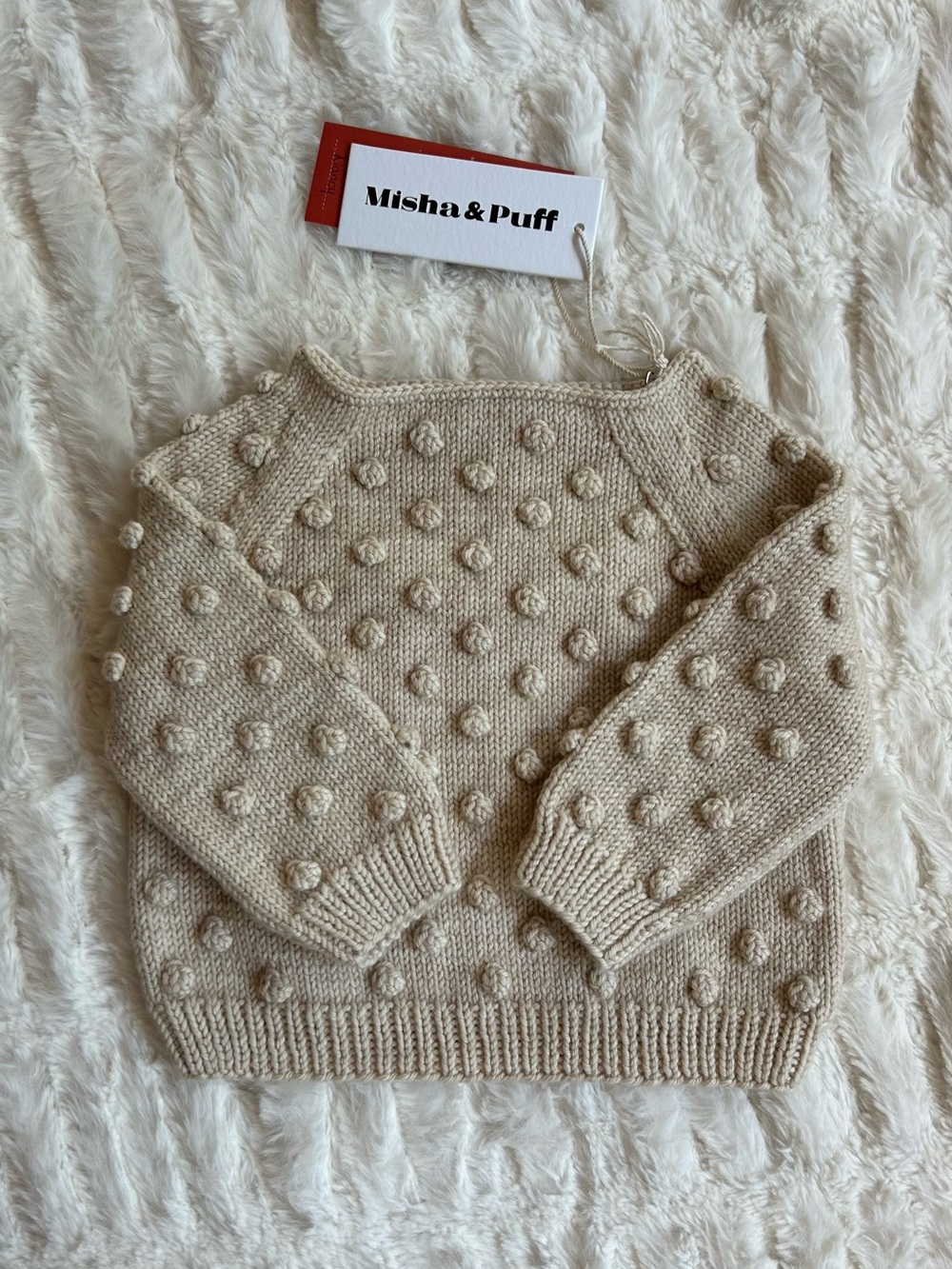 NWT Misha And Puff Popcorn Sweater in String